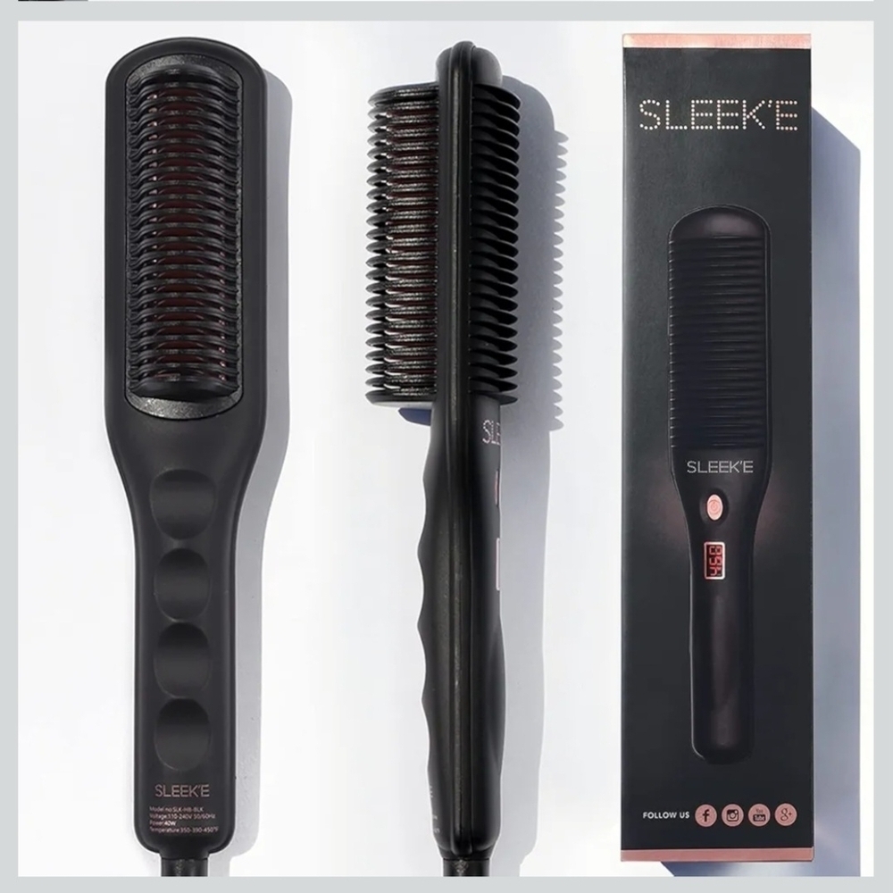Sleek'e Black Hair Straightening Brush - Picture 2 of 12